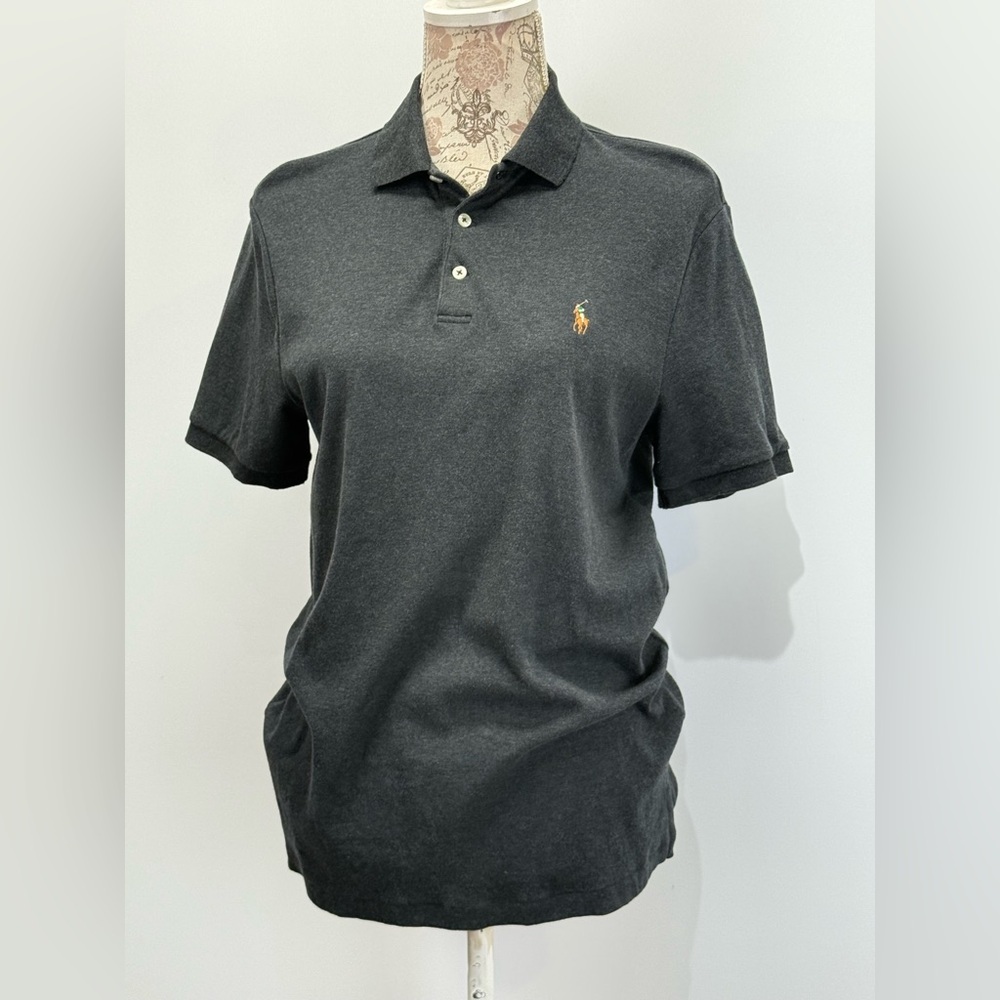 POLO by RALPH LAUREN Women's Charcoal Short-Sleeve Polo size S - Picture 5 of 12